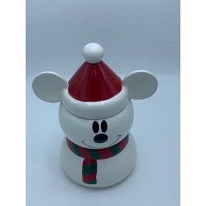 Disney Mickey Mouse Snowman Ceramic Canister